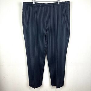 Kiton Black Pinstripe Pleated Pants‎ With Cuffs Men’s 43 Read